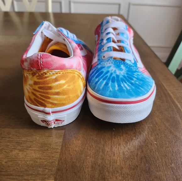 Vans Old Skool Pink, Blue, and Orange Sneakers - Picture 5 of 7